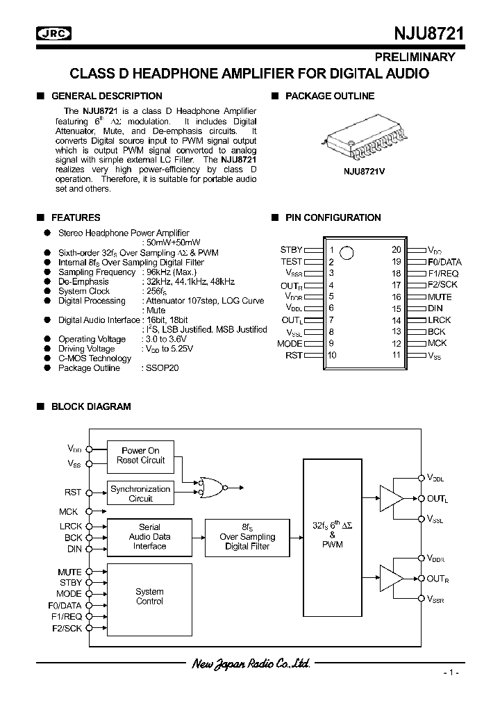 NJU8721_418018.PDF Datasheet