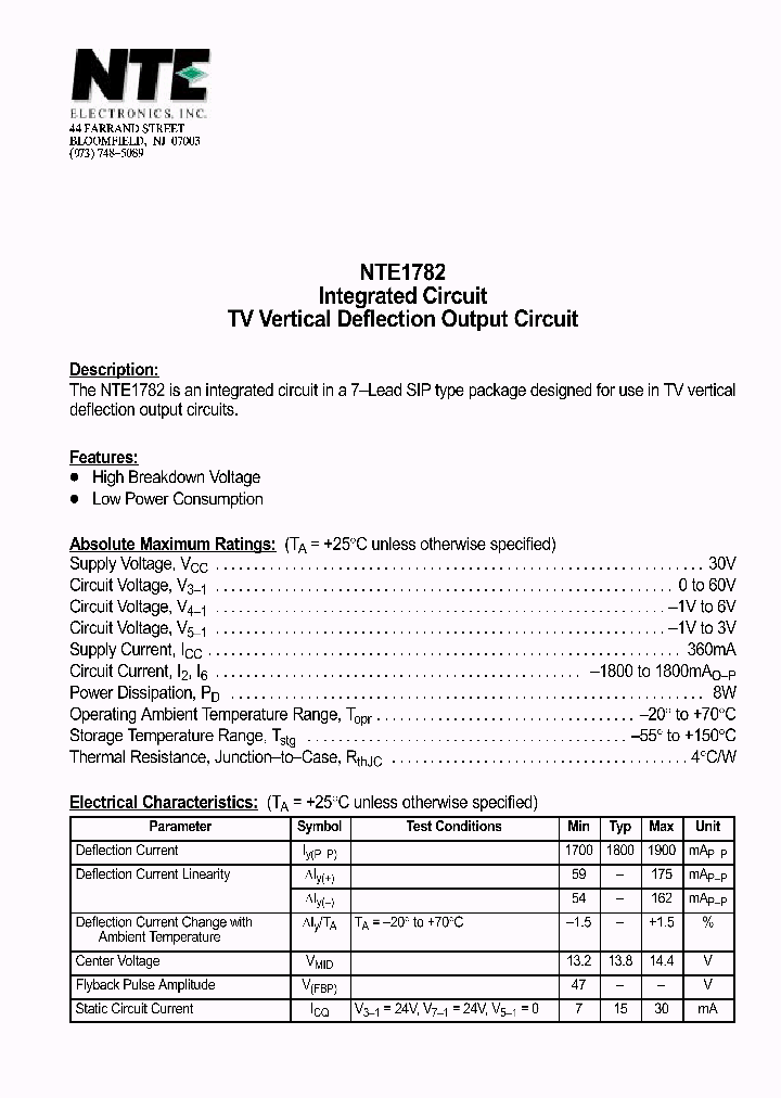 NTE1782_411963.PDF Datasheet