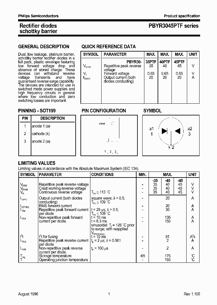 PBYR3045PTF_427983.PDF Datasheet