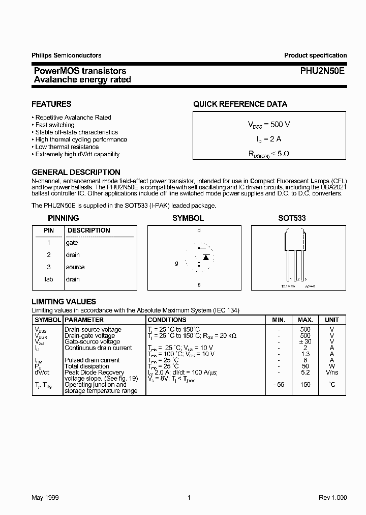 PHU2N50E_414792.PDF Datasheet