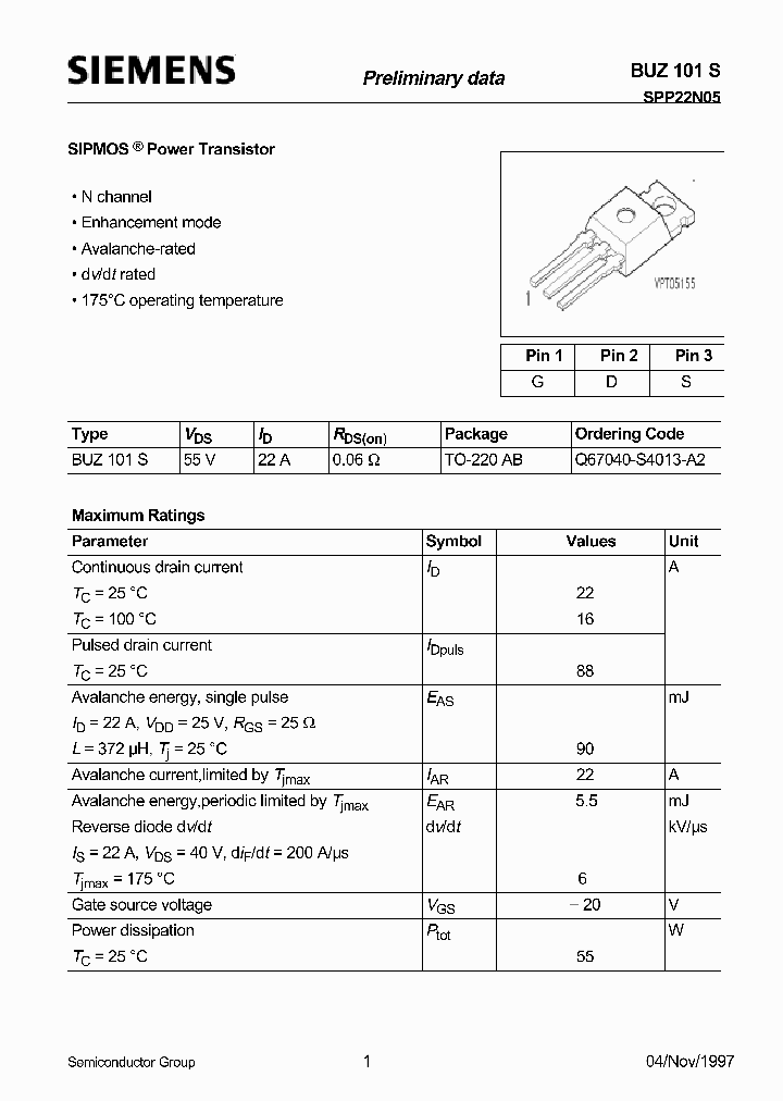BUZ101S_292487.PDF Datasheet
