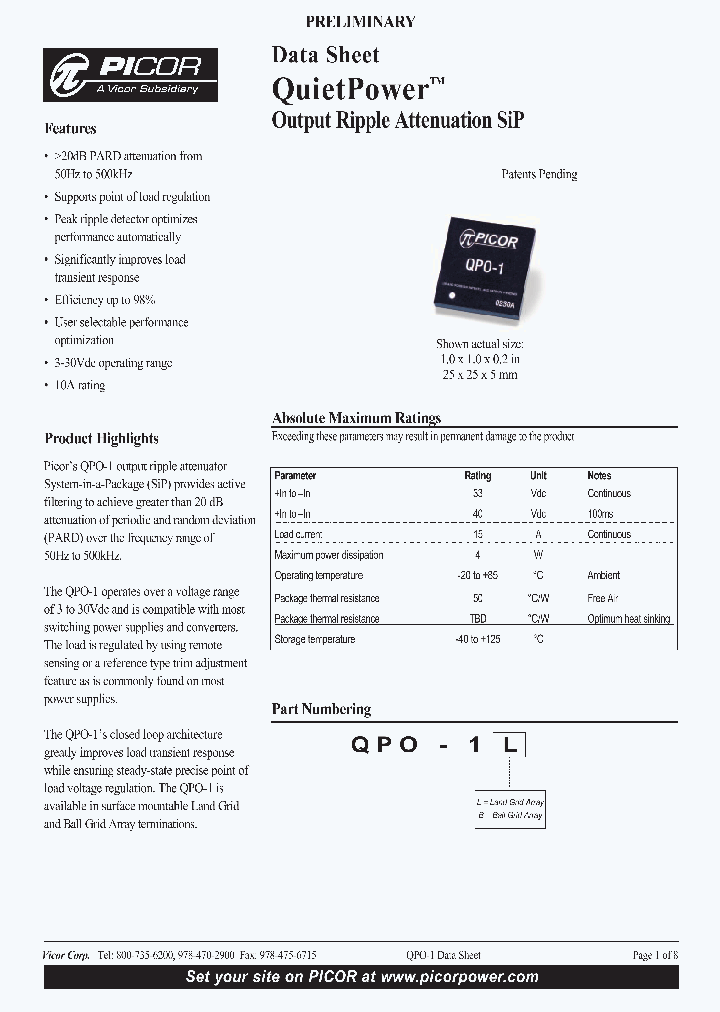 QUIETPOWER_423204.PDF Datasheet