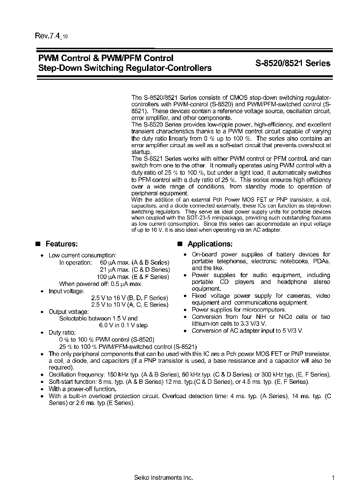 S-8521_388396.PDF Datasheet