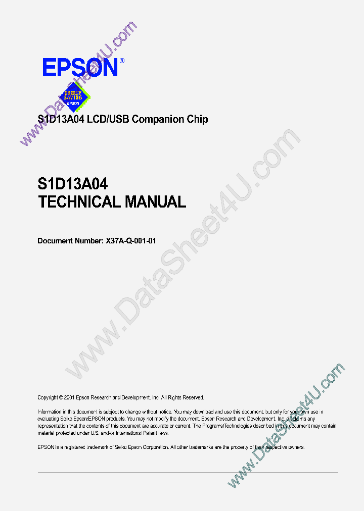 S1D13A04_402692.PDF Datasheet
