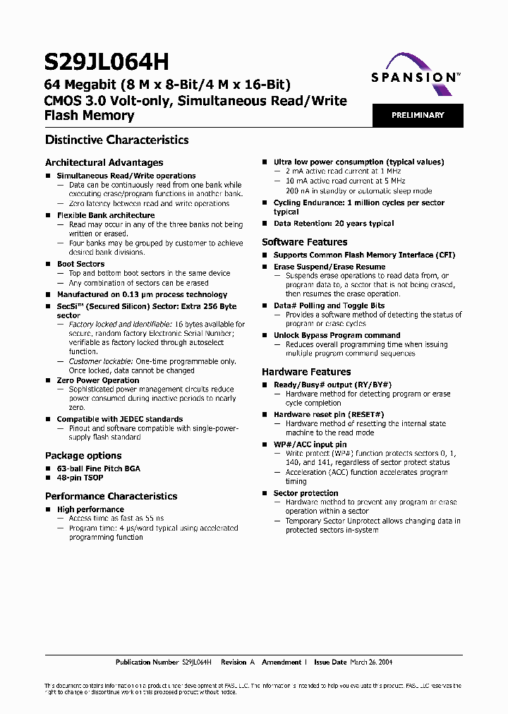 S29JL064H_397894.PDF Datasheet