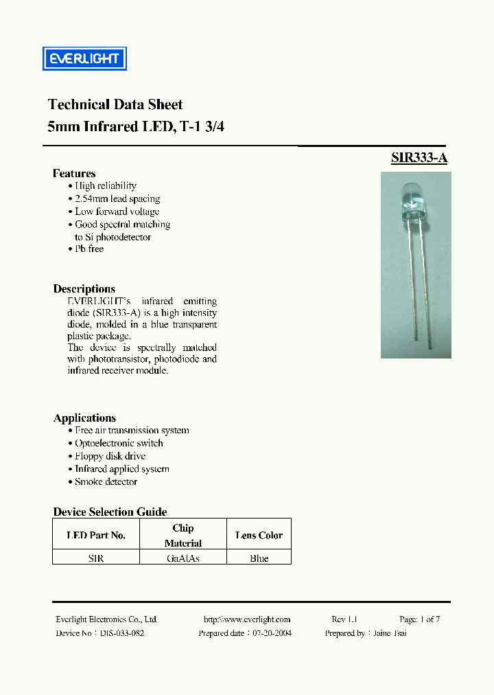 SIR333-A_413599.PDF Datasheet