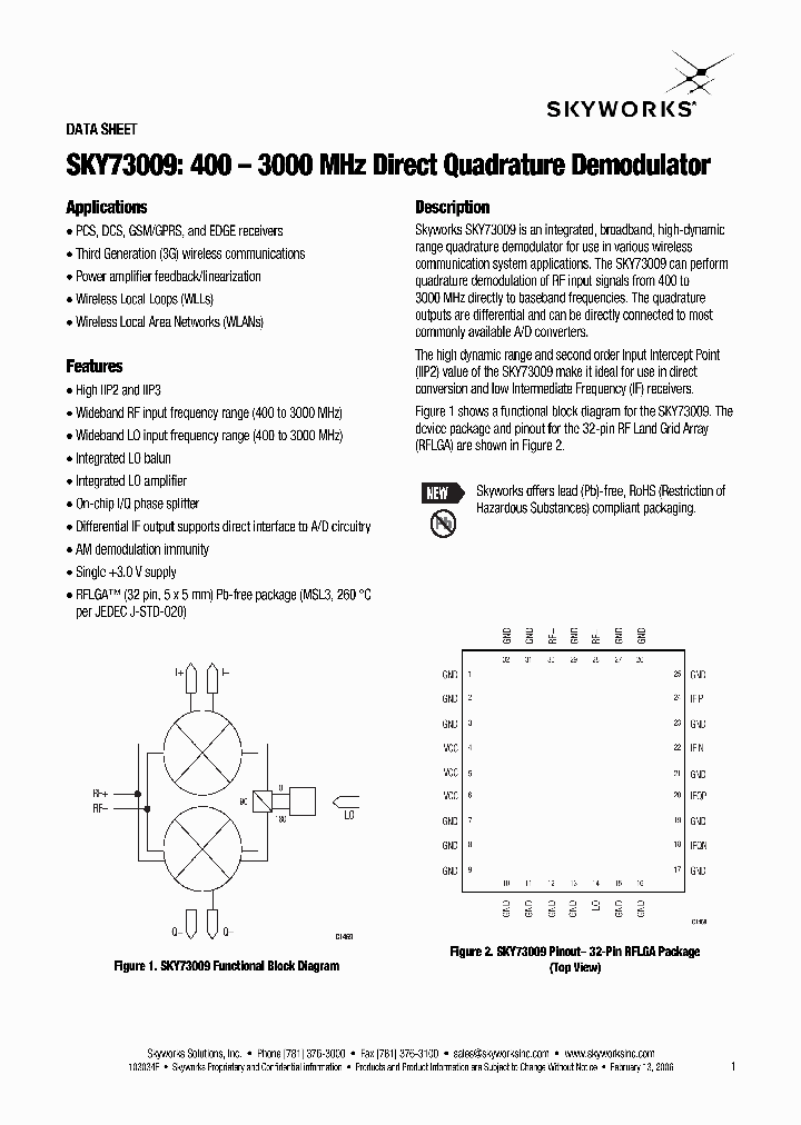 SKY73009_302469.PDF Datasheet