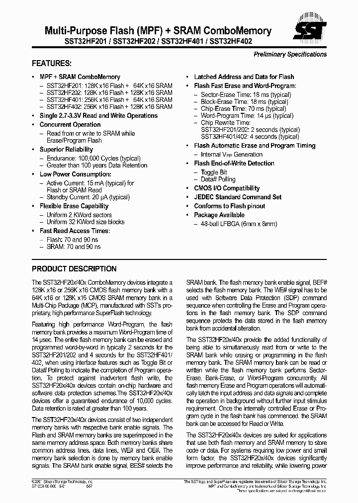 SST32HF202_432287.PDF Datasheet