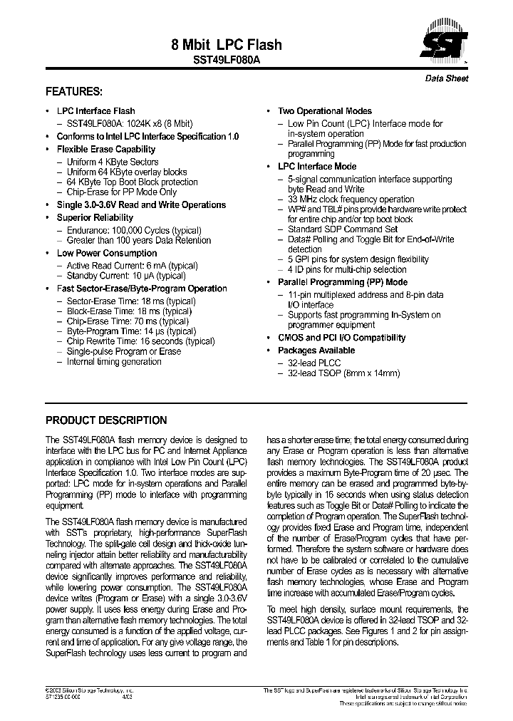 SST49LF080A_423642.PDF Datasheet
