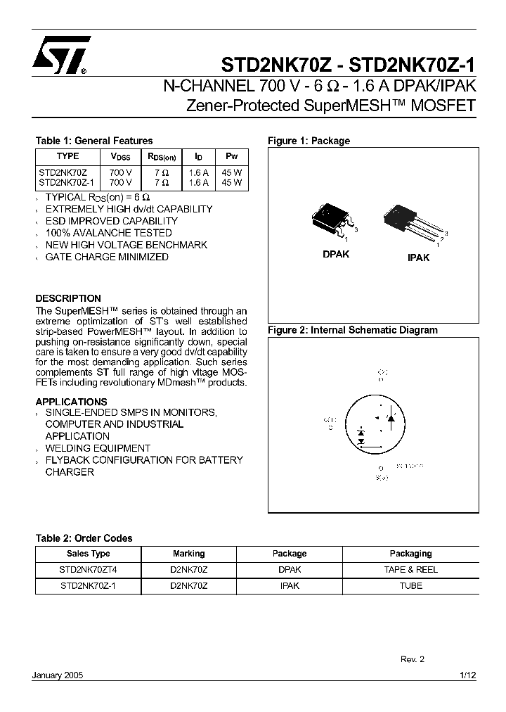 STD2NK70Z_390862.PDF Datasheet