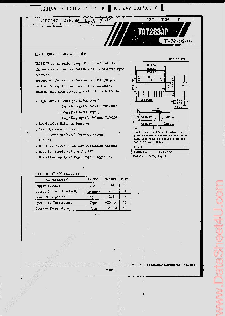 TA7283AP_414154.PDF Datasheet