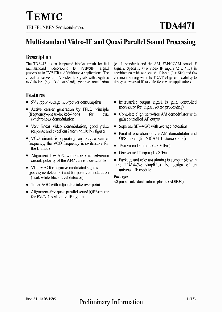 TDA4471_394363.PDF Datasheet