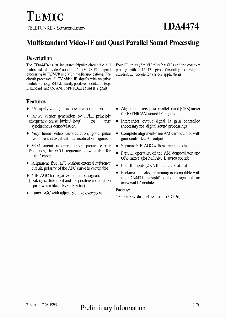 TDA4474_396674.PDF Datasheet