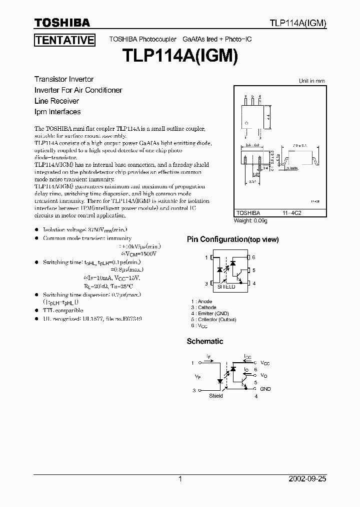 TLP114AIGM_410765.PDF Datasheet
