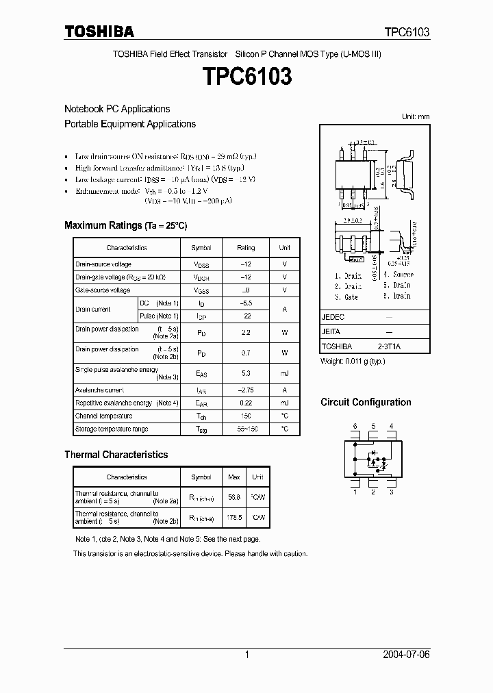 TPC6103_389650.PDF Datasheet