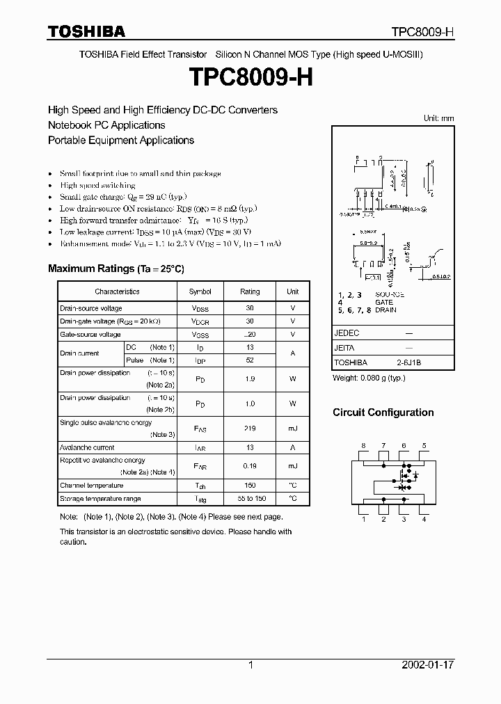TPC8009-H_412442.PDF Datasheet