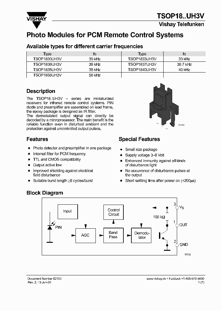 TSOP1830UH3V_414553.PDF Datasheet