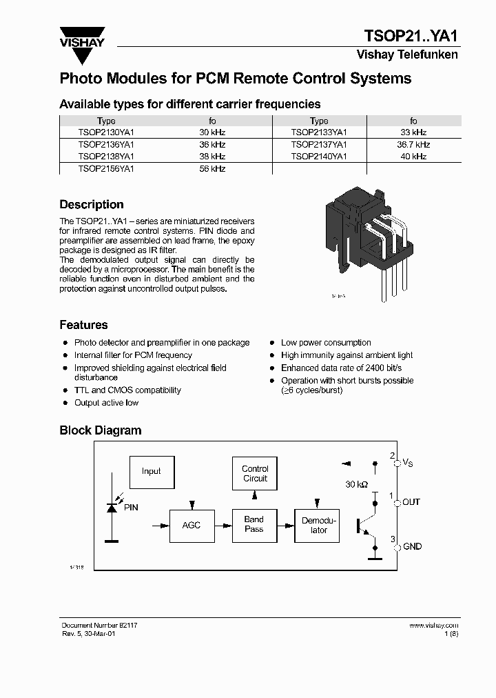 TSOP2130YA1_401739.PDF Datasheet