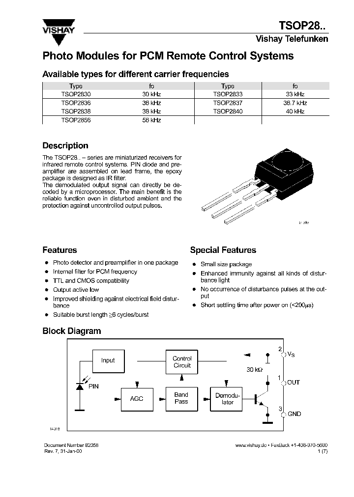 TSOP2830_417772.PDF Datasheet
