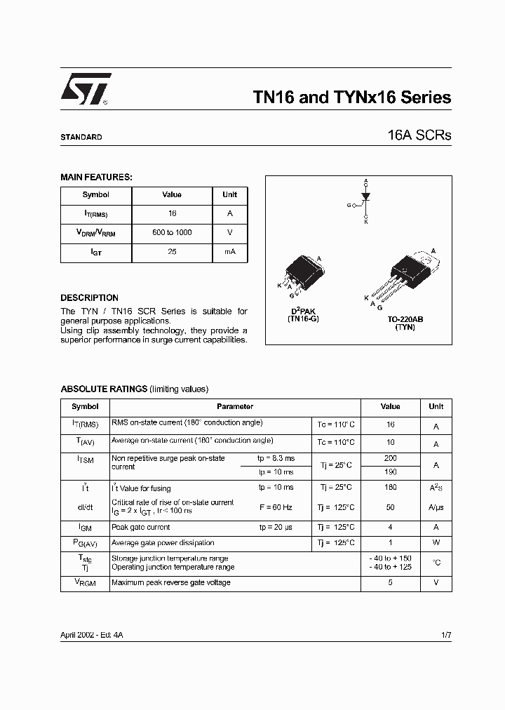 TYN416_395379.PDF Datasheet