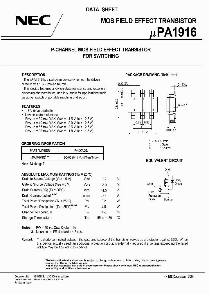 UPA1916_394818.PDF Datasheet