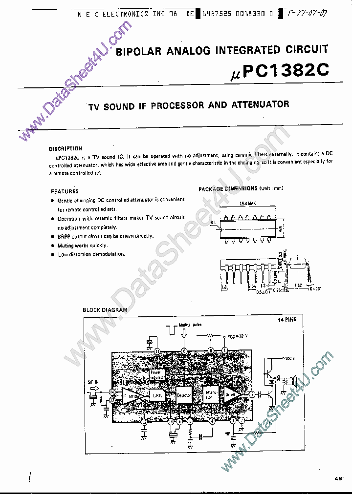 UPC1382C_399747.PDF Datasheet