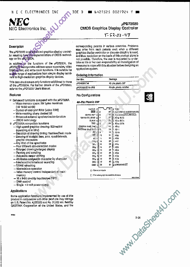 UPD72020_406493.PDF Datasheet