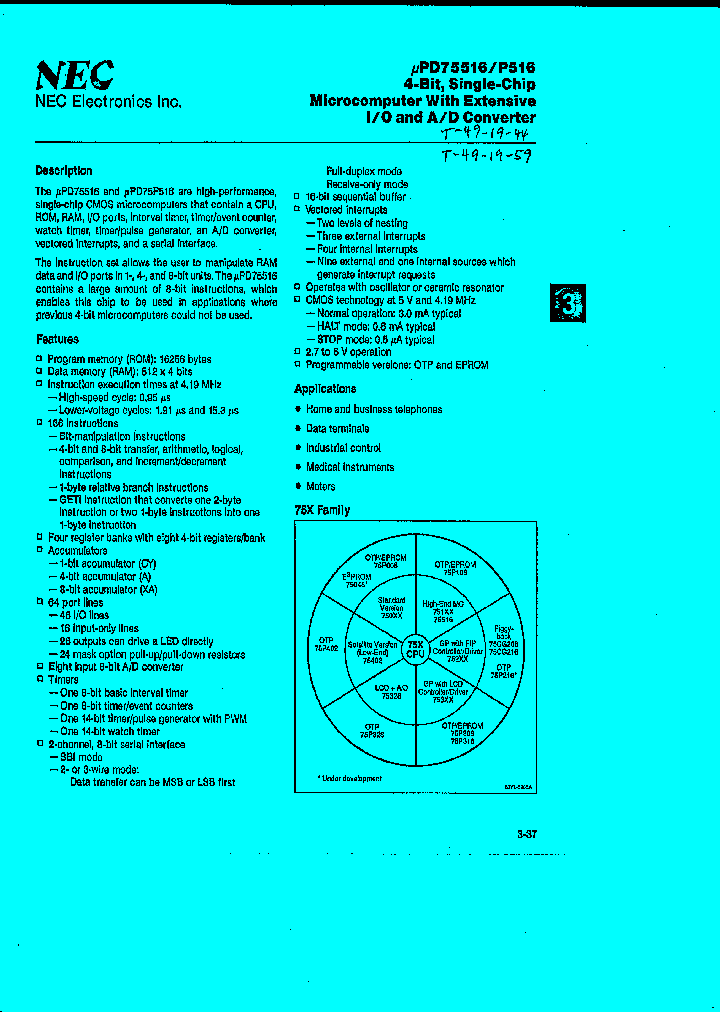 UPD75P516_415214.PDF Datasheet