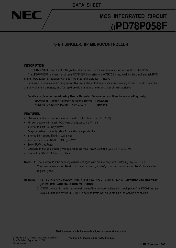 UPD78P058F_395021.PDF Datasheet