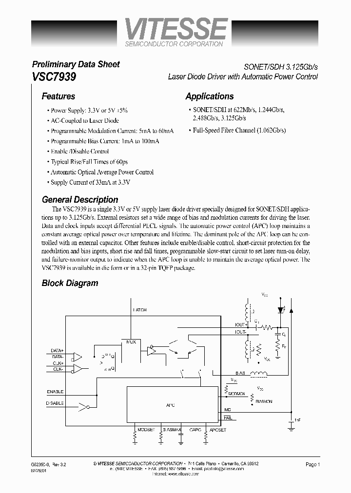 VSC7939_431475.PDF Datasheet
