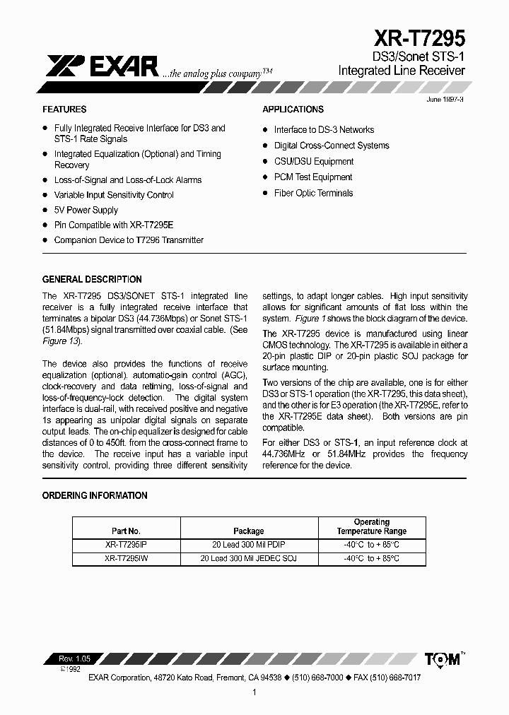 XR-T7295_405628.PDF Datasheet