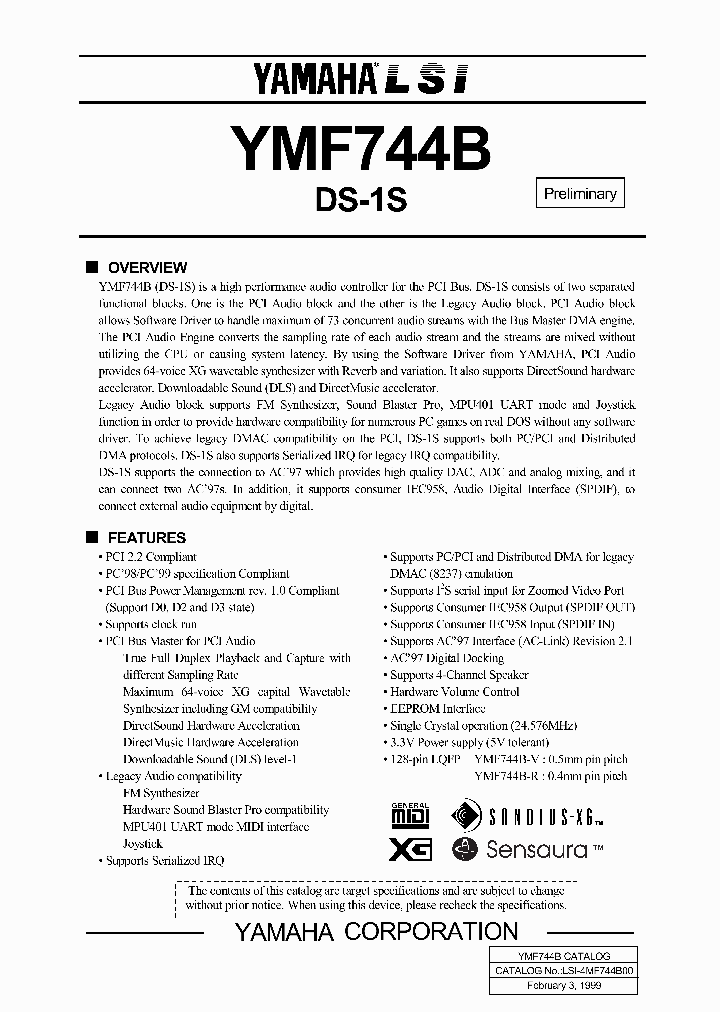 YMF744B_405714.PDF Datasheet