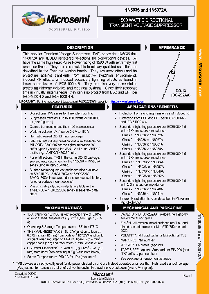 1N6072_451673.PDF Datasheet