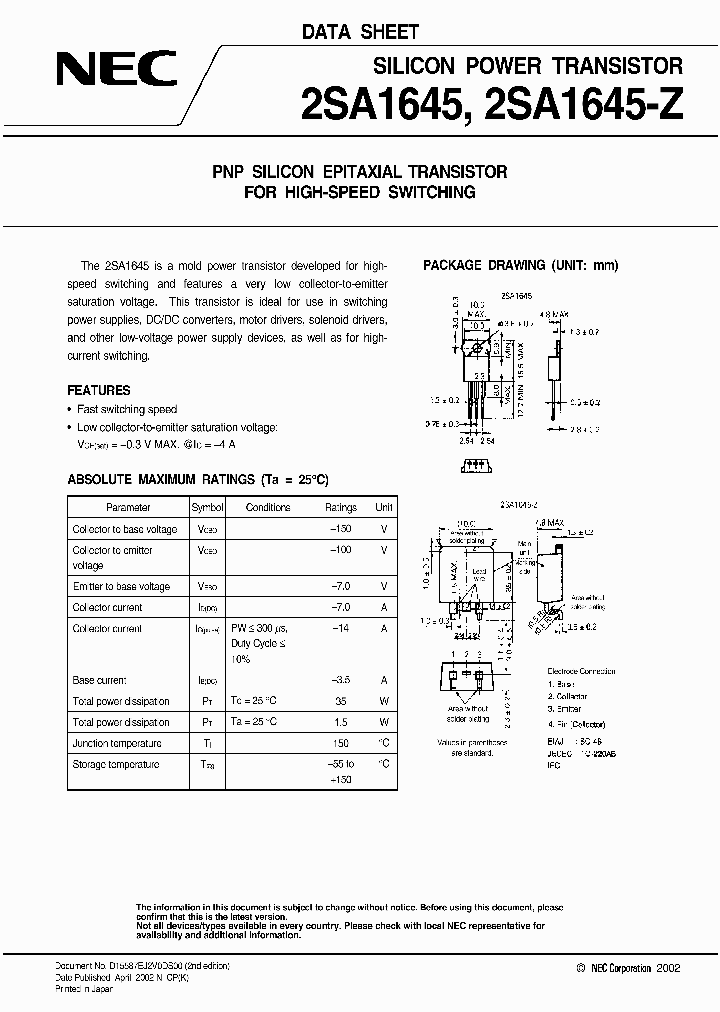 2SA1645-Z_480488.PDF Datasheet