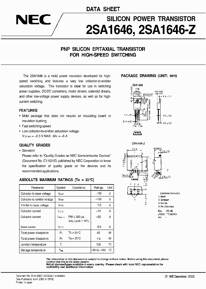 2SA1646-Z_480489.PDF Datasheet