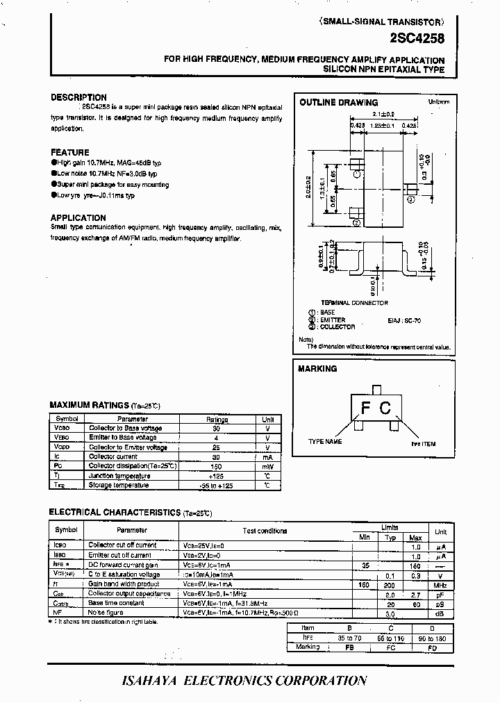 2SC4258_458287.PDF Datasheet