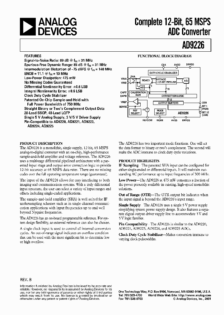 AD9226AST_481282.PDF Datasheet