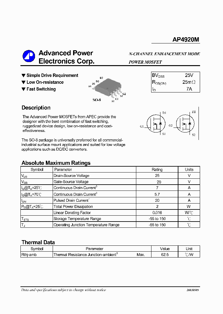 AP4920M_463925.PDF Datasheet