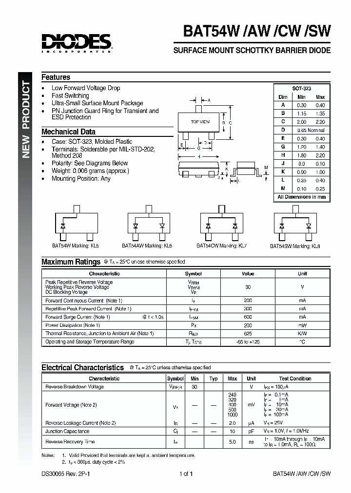 BAT54SW_448006.PDF Datasheet