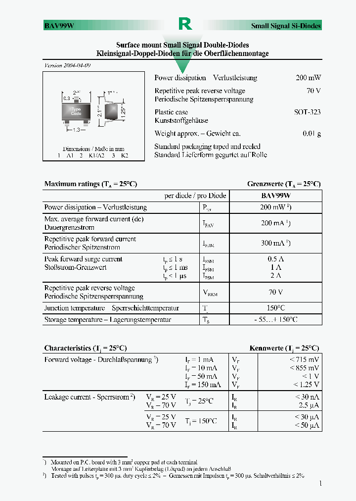 BAV99W_443494.PDF Datasheet