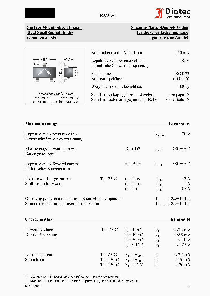 BAW56_455168.PDF Datasheet