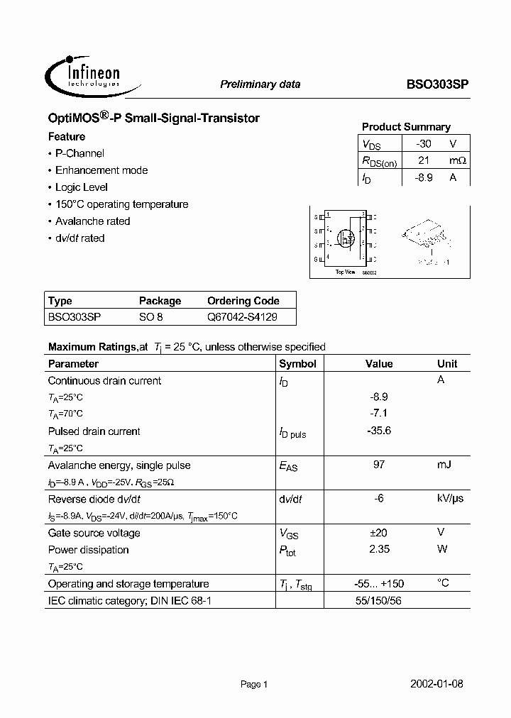 BSO303SP_470729.PDF Datasheet