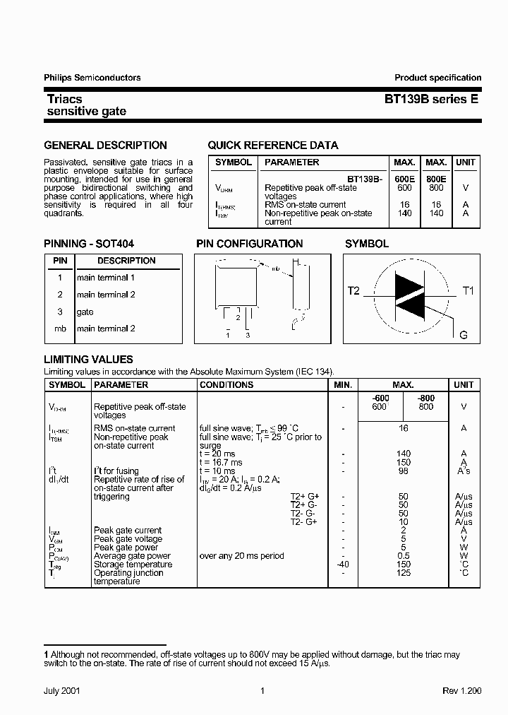 BT139BSERIESE_464217.PDF Datasheet