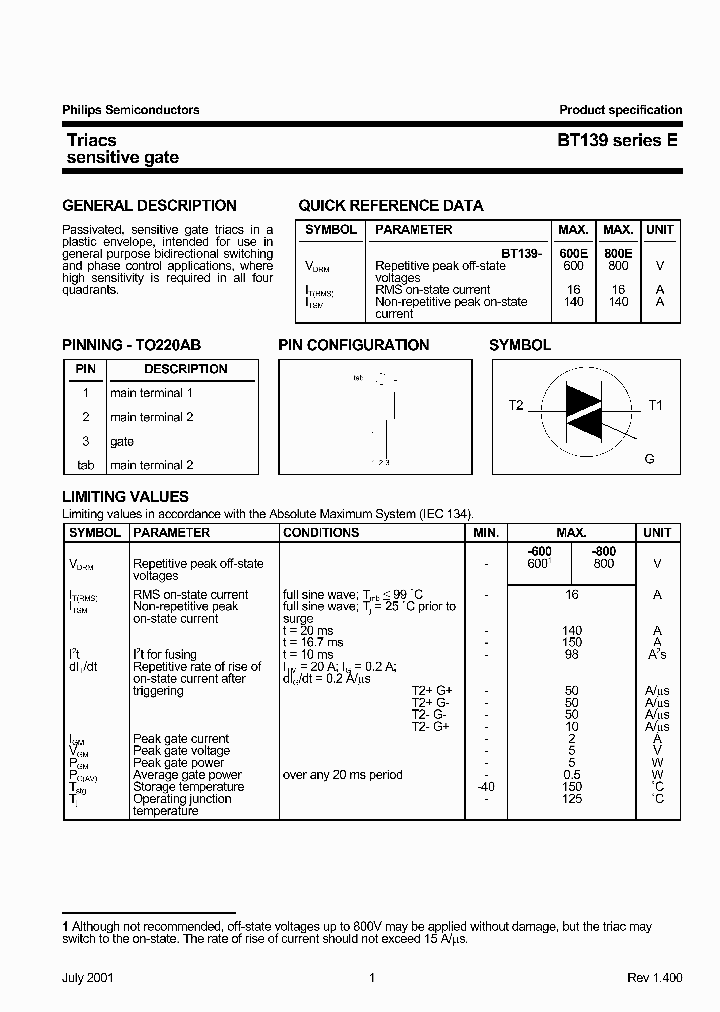 BT139SERIES_464215.PDF Datasheet