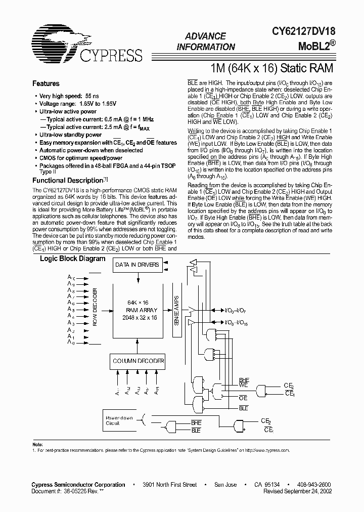 CY62127DV18_454156.PDF Datasheet