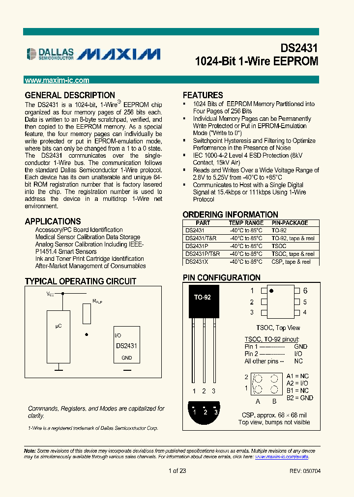DS2431_235982.PDF Datasheet