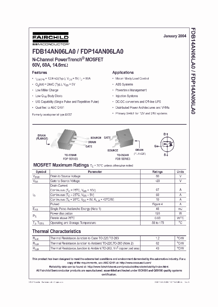 FDP14AN06LA0_477977.PDF Datasheet