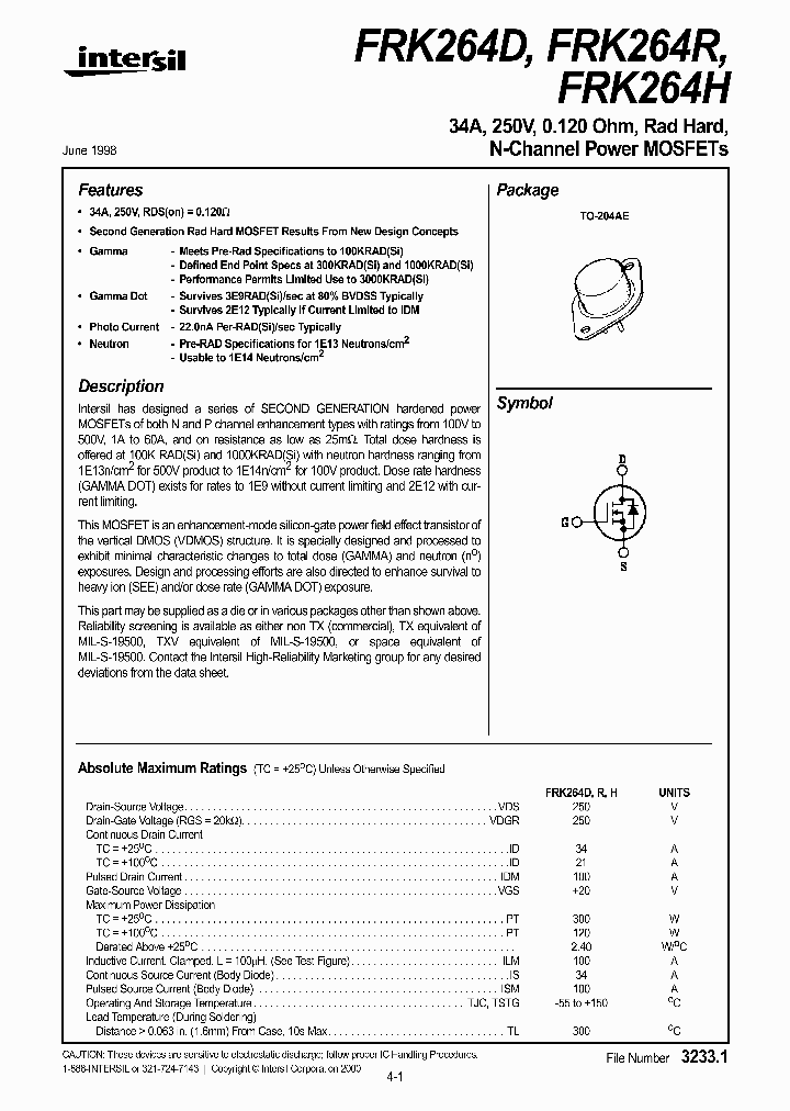 FRK264D_441339.PDF Datasheet