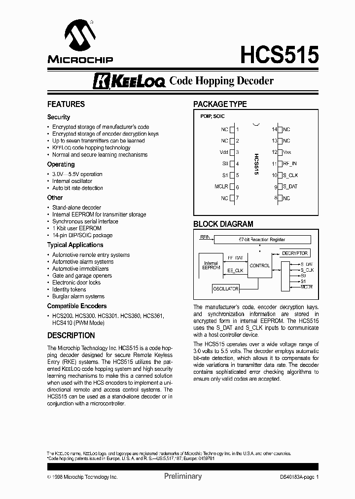 HCS515_458584.PDF Datasheet