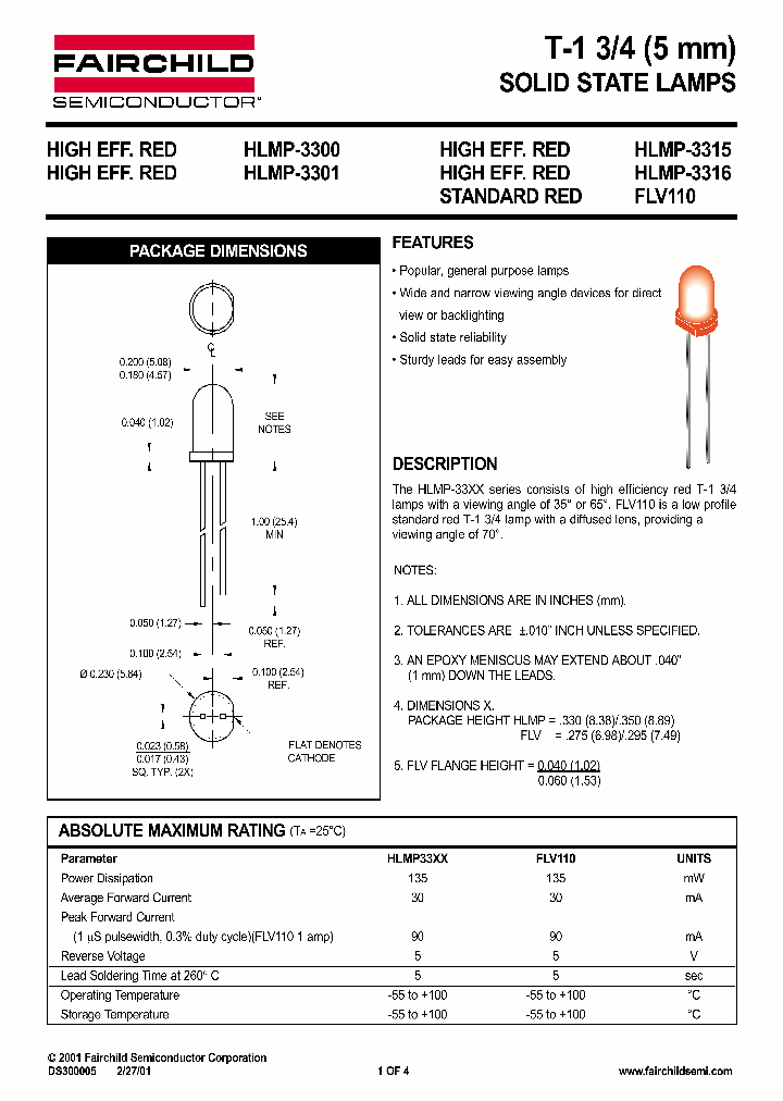 HLMP-3316_461193.PDF Datasheet